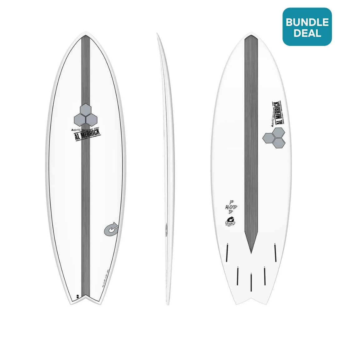 Torq X-Lite Channel Islands Pod Mod Surfboard White
