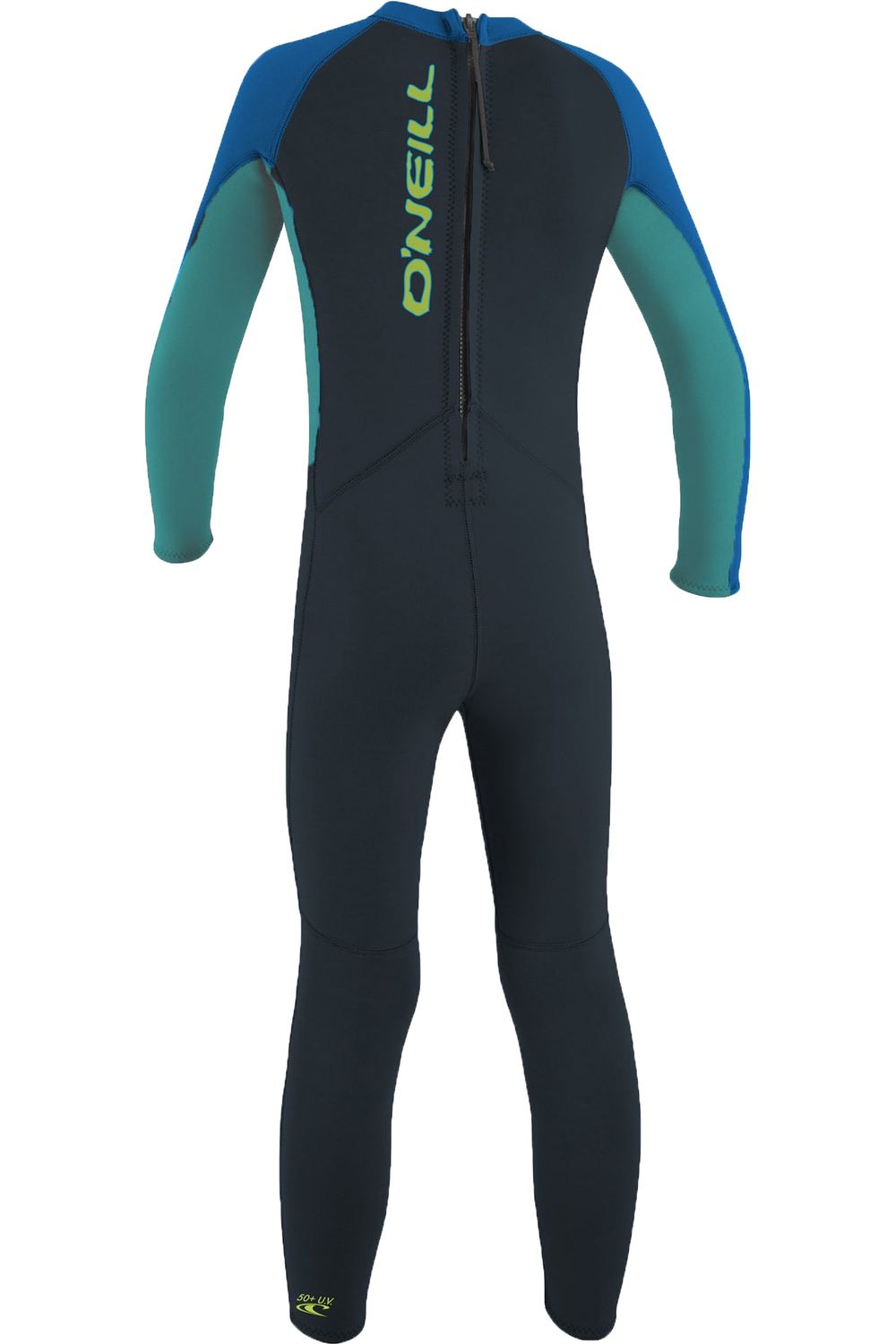O'Neill Reactor 2 Toddler Boys 2mm Wetsuit Back Zip In Slate & Aqua