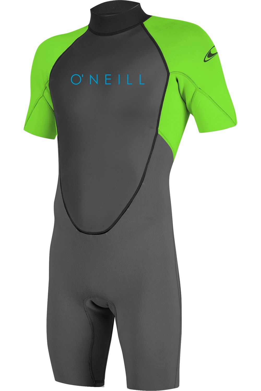 O'Neill Reactor 2 2mm Back Zip Short Sleeve Spring Graph Dayglo