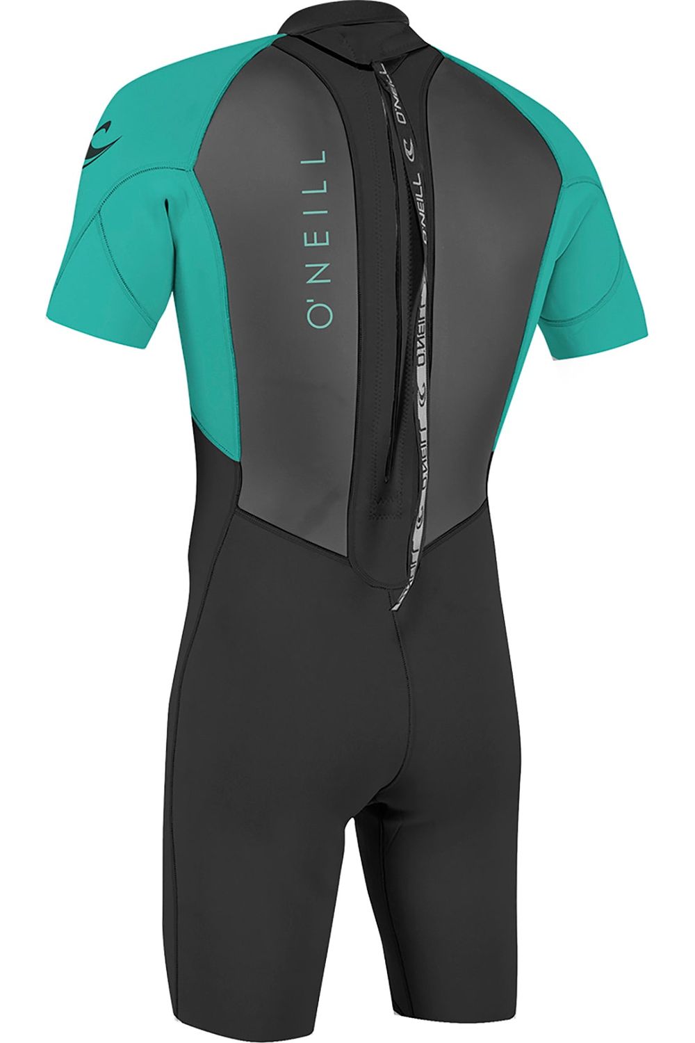 O'Neill Reactor 2 Youth 3/2 Back Zip Spring Black Light Aqua