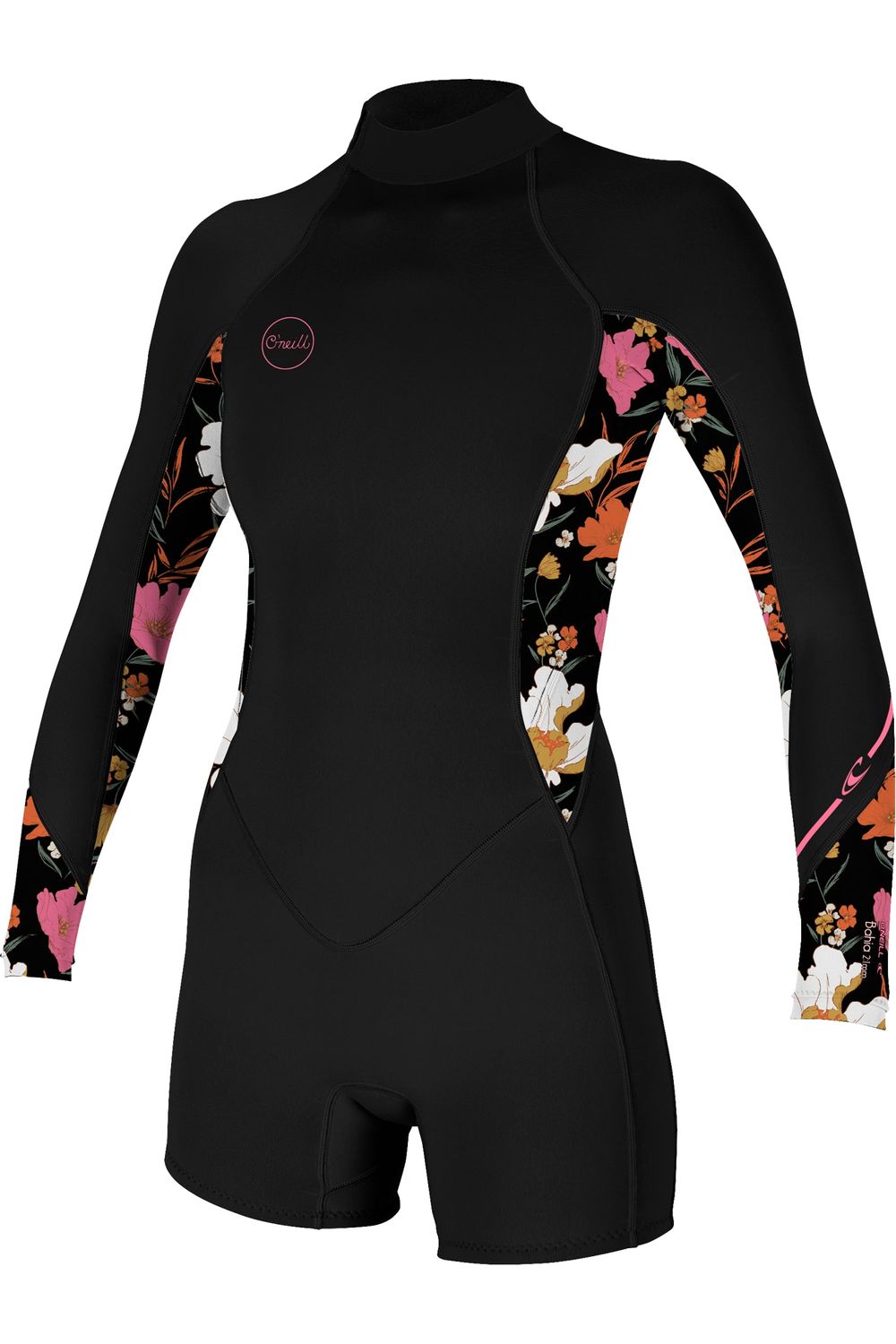 O'Neill Womens Bahia 2/1 Back Zip Long Sleeve Spring Ih2 Black Bluemchen Bluemchen