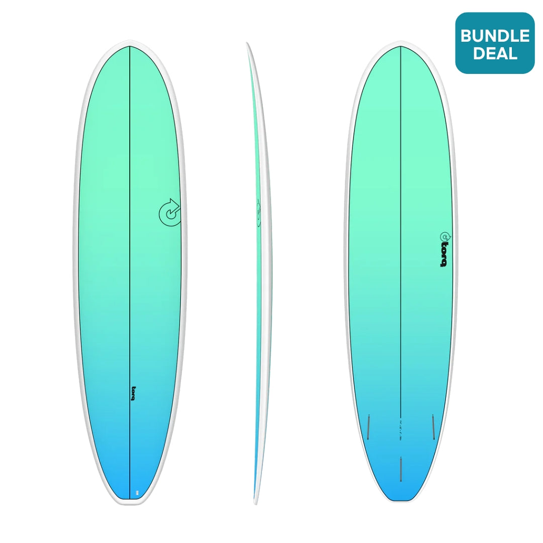 Torq TET Mod Fun V+ Seagreen Retro Fade Surfboard