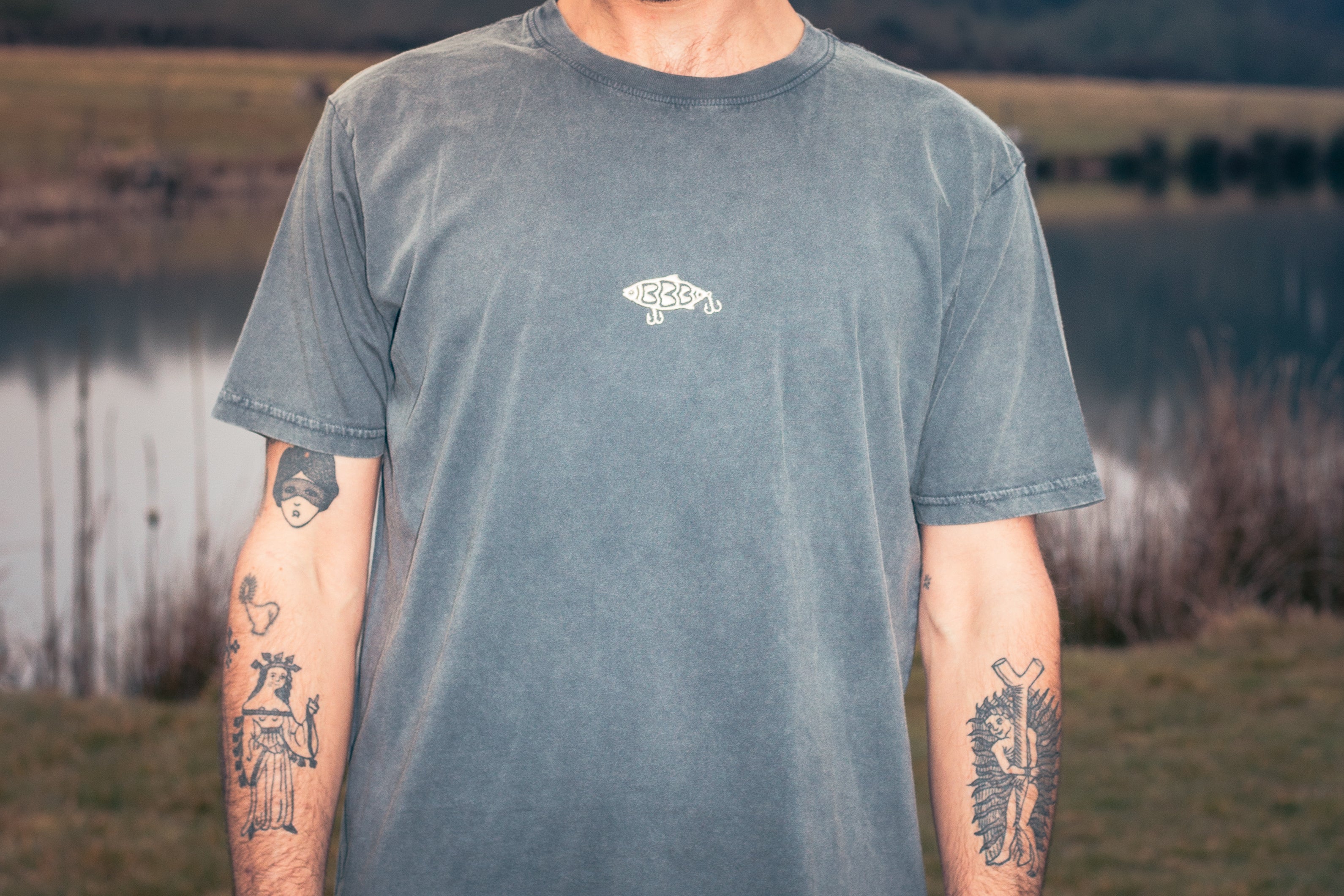 BamBooBay Lure Metal T-Shirt Stone Washed Grey