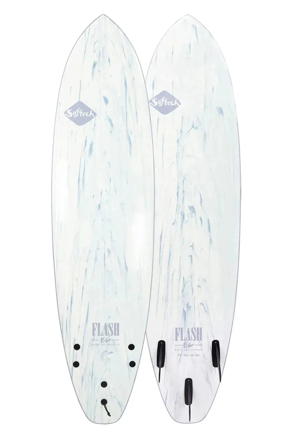 Softech Flash Eric Geiselman Surfboard FCS II White Marble